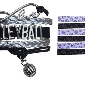 GIRLS VOLLEYBALL GIFT SET (BRACELET & HAIR TIES)